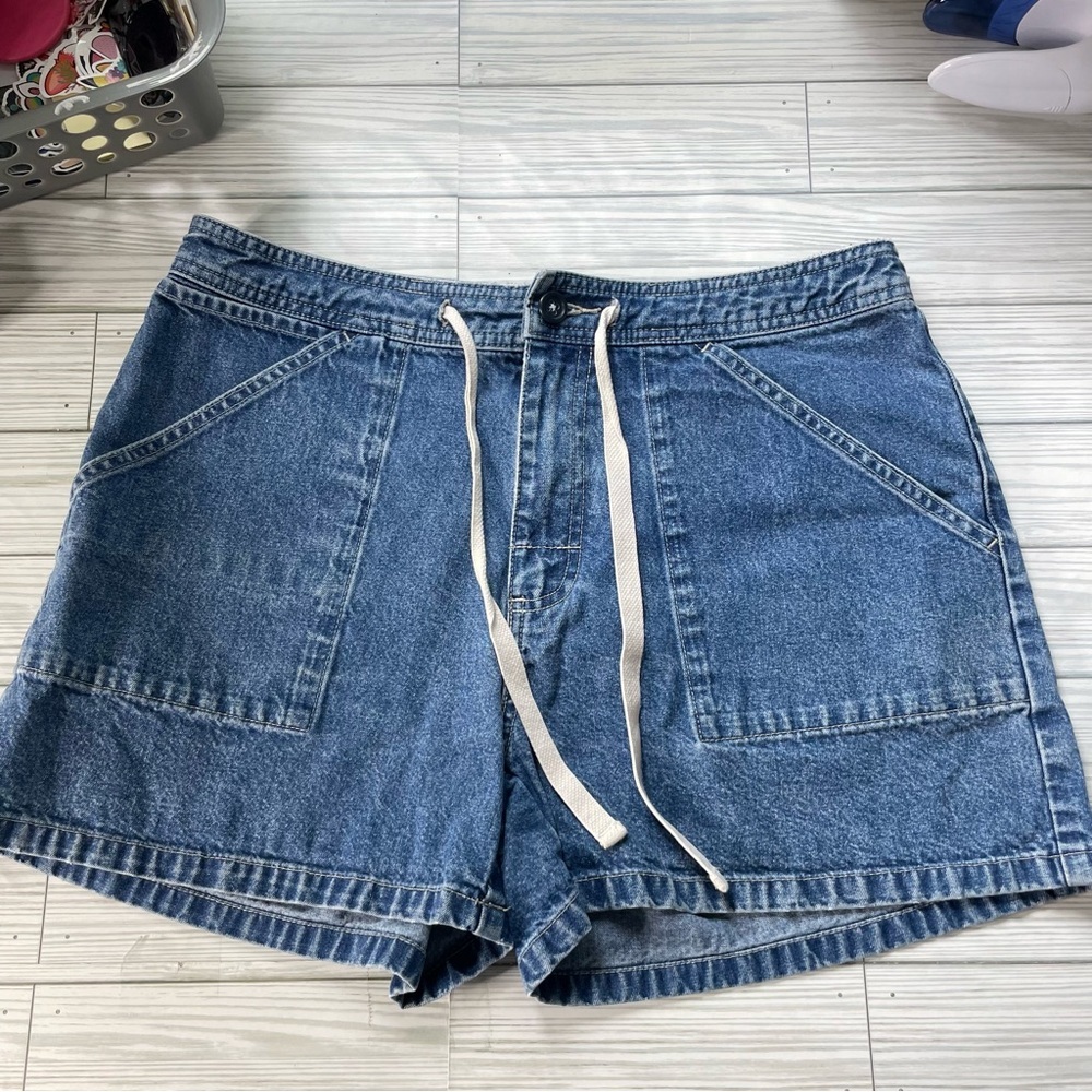 Gap Drawstring jean shorts women's size 12